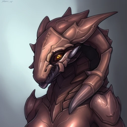 portrait,  <lora:starcraft2Zerg_10:1>, zerg, arthropod, female, looking at viewer,