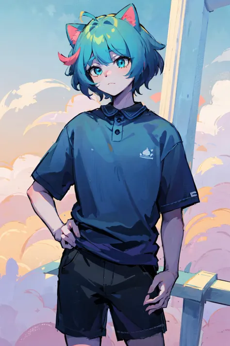 Sima, blue shin, cat ears, boy, man,
<lora:Sima:1>,
(masterpiece,detailed,highres),
