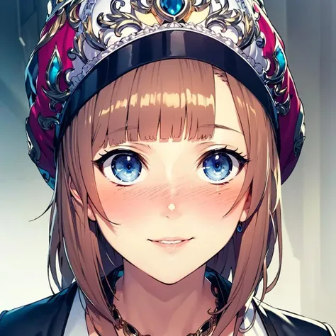 8k, 4k, intricate details, cinematic lighting, stunning environment, ornate, (realistic:1.1), detailed face, detailed eyes, detailed shadows, 1girl, (atelier series:1.1), belt, blue eyes, blush, boots, brown hair, capelet, hat, jewelry, short hair, necklace, shirt, skirt, smile, solo, <lora:CHA_Rorona:1>