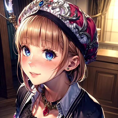 8k, 4k, intricate details, cinematic lighting, stunning environment, ornate, (realistic:1.1), detailed face, detailed eyes, detailed shadows, 1girl, (atelier series:1.1), belt, blue eyes, blush, boots, brown hair, capelet, hat, jewelry, short hair, necklace, shirt, skirt, smile, solo, <lora:CHA_Rorona:1>,  <lora:1_ADD_Detail:1>, full body