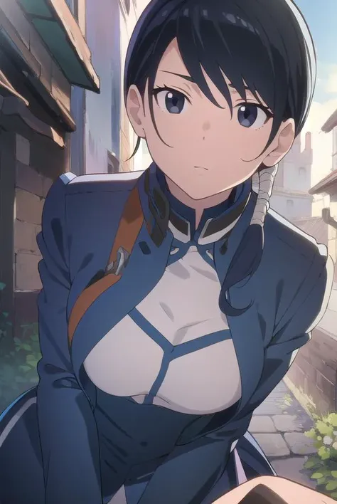 grimgarmerry, <lyco:merry-lyco-nochekaiser:1>,
merry, short hair, blue hair, (black eyes:1.5), ponytail, low ponytail, side locks,
BREAK gloves, pantyhose, uniform, long sleeves, white uniform, blue uniform,
BREAK looking at viewer,
BREAK outdoors,
BREAK <lyco:GoodHands-beta2:1>, (masterpiece:1.2), best quality, high resolution, unity 8k wallpaper, (illustration:0.8), (beautiful detailed eyes:1.6), extremely detailed face, perfect lighting, extremely detailed CG, (perfect hands, perfect anatomy),