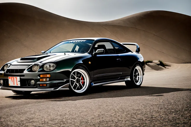 polished steel CELICA6 built for rock crawling stands on concrete wall, custom car body modified for rock crawling, jumper car dance, import offroad tuner, big offroad futuristic tyres, bedlock rims, graffiti, sandstorm, photorealistic, shot by Sony a7iii <lora:CELICA6:0.8>