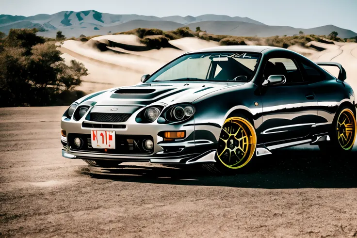 polished steel CELICA6 built for rock crawling stands on concrete wall, custom car body modified for rock crawling, jumper car dance, import offroad tuner, big offroad futuristic tyres, bedlock rims, graffiti, sandstorm, photorealistic, shot by Sony a7iii <lora:CELICA6:0.8>