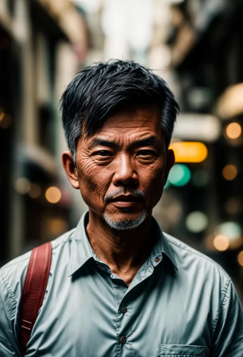 RAW photo of a Vietnamese con man, cinematic, small details, photorealistic, ultra-realistic photo, 8k uhd, dslr, soft lighting, high quality, film grain, Fujifilm XT3, (masterpiece), <lora:Add_Detail:1>