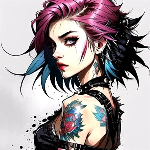 Beautiful Punk Woman