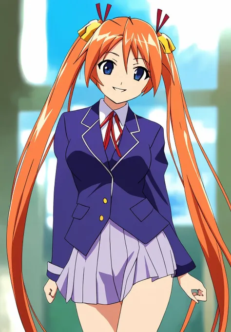<lora:Asuna_Kagurazaka:0.8>, (masterpiece, best quality,perfect lighting), Asuna_Kagurazaka, 1girl, solo, school uniform, smile,
