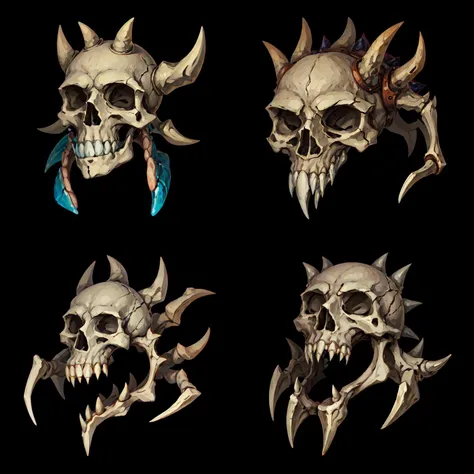 2dicon of skull with sharp teeth, <lora:sxz-2dicon:0.7>
