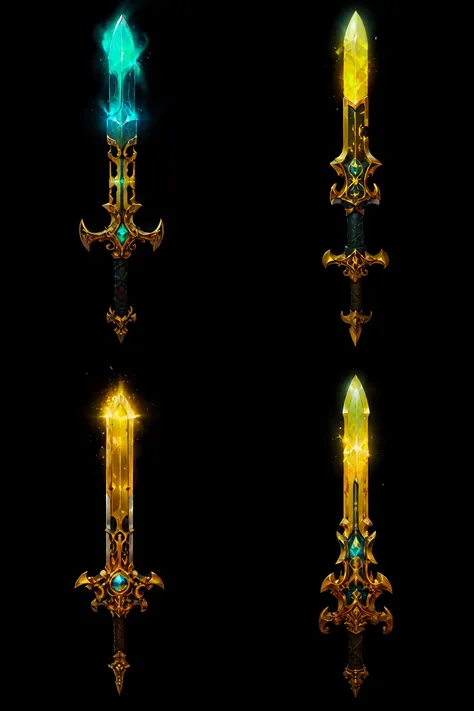 sword of paladin, ornate blade, golden straight handle, yellow glow <lora:Pecha_Swords:0.7>