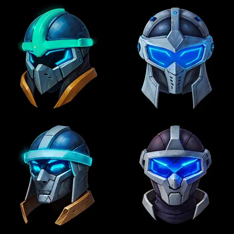 2dicon of futuristic helmet with glowing visor, faceplate, science fiction, <lora:sxz-2dicon:0.7>
