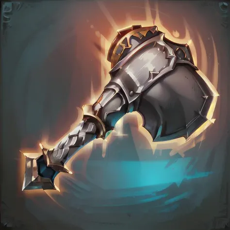 wowicon of sword ,silver sword , golden outline, border <lora:sxz-wowicons-v2-new:0.75>