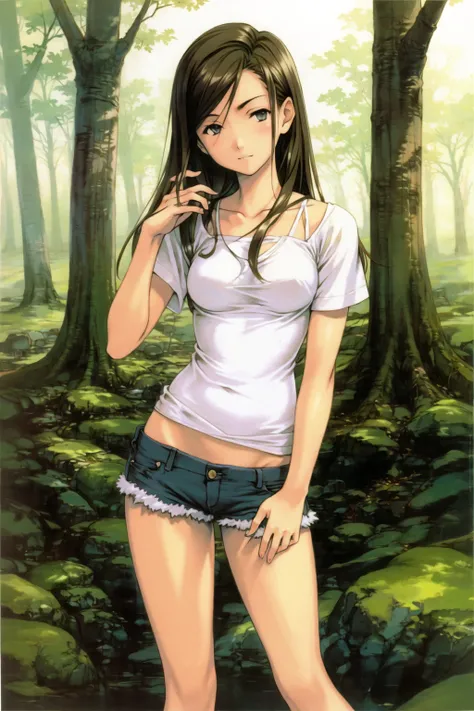 <lora:akihikoYoshidaBravelyDefault_1:0.6>, 1girl, tachi-e, solo, solo focus, casual clothes, digital haze, cyber forest,