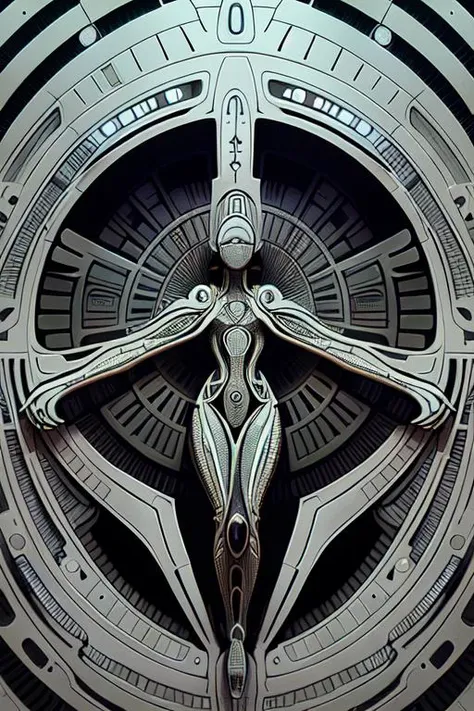 a futuristic space pilgrim praying, full body, religious scene, organic surroundings, intricate, detailed, RFKTR_bontrex, jubbslineart_v2