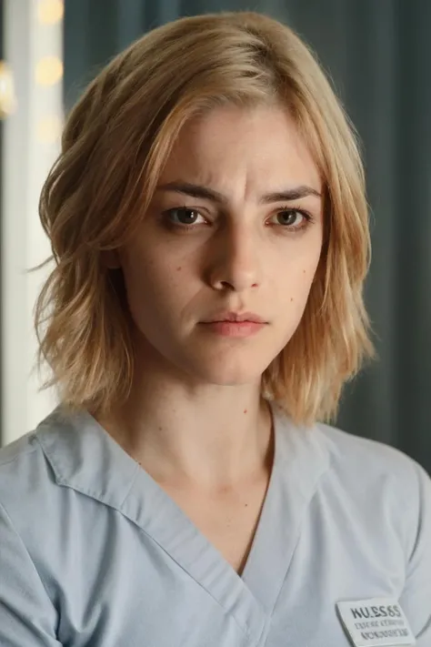 portrait photography, headshot, a nurse in white scrubs, at a hospital, worried expression, soft colors, bokeh, masterpiece, high quality, (high detailed skin:1.1)
<lora:cassandra_anderson_dredd_lora_v01:0.85> and3r5on