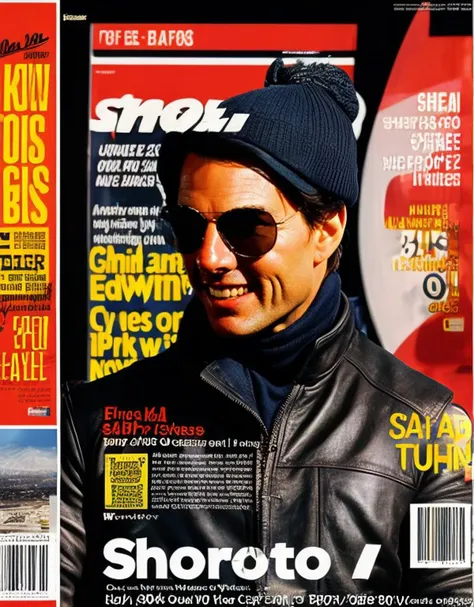 advertising poster style, Tom Cruise  photo on a magazine cover  <lyco:90s_Magazine_Cover_LyCORIS:1.0>, SHOW TEXT "SHOW  90'S", Professional, modern, product-focused, commercial, eye-catching, highly detailed