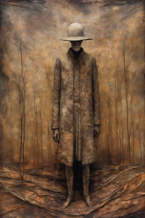 <lora:Santiago Caruso Style:1>Santiago Caruso Style - in Charles White style mixed with Anselm Kiefer style