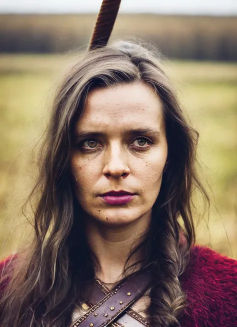 analog style, modelshoot style, A stunning intricate full color portrait of (35 years old sks woman:1) as (viking warrior), (barbarian), epic character composition, by ilya kuvshinov, alessio albi, nina masic, sharp focus, natural lighting, subsurface scattering, f2, 35mm, film grain, <lora:locon_klaudia_v1_from_v1_64_32:1.3>