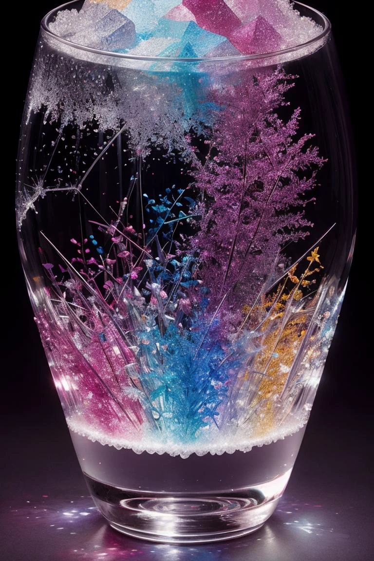 art by Liam Wong Sugar Crystal Symphony: Explore the intricate and sparkling world of sugar crystals, highlighting their delicate structures and shimmering colors. (close-up, food, luminous tones)