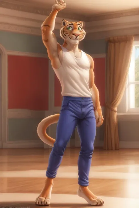 Hyper-realistic solo shy innocent cute youthful baby-faced: 1.6, embarrassed 1.5, naked golden hair, slight frame, skinny build, single pair of cat ears, ((shy 1.6, nervous 1.7, aroused 1.3, flustered look 1.8)), panicking, blushing 1.7, toned body, humanoid feline golden-furred catboy 1.8, ((completely golden fur 1.9)), (massive thick hyperpenis bulge 1.9), (huge swollen engorged balls 1.8), posing with hands behind head, hands on genitals. 4k, masterpiece, AS-youngest, erect , syurostyle, huge bulge 1.5, art by dagasi, massivepenis, genitals bigger than torso, toned abs, mouth open in surprise 1.3, shocked look, lidded eyes, hock, (detailed muscles 1.2), beautiful detailed eyes, cute face, (obscenely large genital bulge 1.7), cat tail 1.4, leaking urethra, long penis bulge, erect nipples, teary-eyed 1.2, big cute eyes 1.5, beautiful youthful face, cute eyebrows and boyish face, extremely slim twink-like femboy physique:1.8, getting out of the shower, big speedo bulge, wet translucent underwear