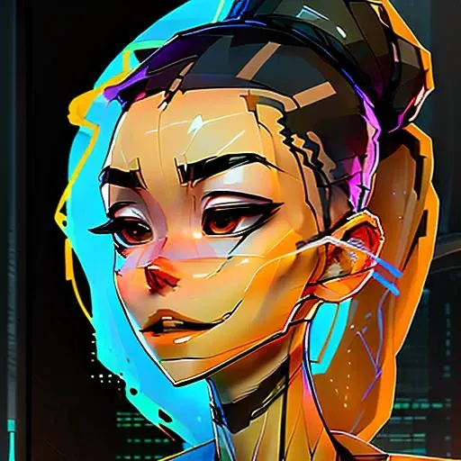 glitch art full body portrait of a muscle-bound, lank, Joyful yeoman woman, Stately, rape face, with gray braids wearing dolphin shorts , digital art, trending on artstation, highly detailed, fine detail, intricate, outrun, vaporware