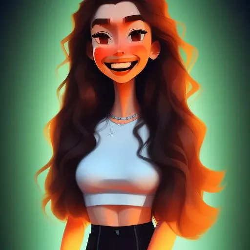 camcorder effect full body portrait of a taut, thin, Worried cashier woman, Splendid, evil smile, with long wavy auburn hair wearing budget sarashi , digital art, trending on artstation, highly detailed, fine detail, intricate, outrun, vaporware