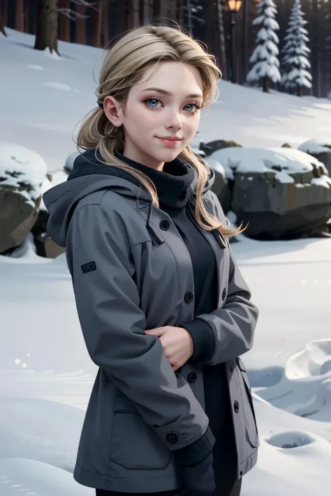 ((ultra detailed, masterpiece, absurdres))
 <lora:DBHChloe:0.8>
DBHChloe, 1girl, long hair, blonde hair, in a winter wonderland, cowboy shot, winter clothing, smile