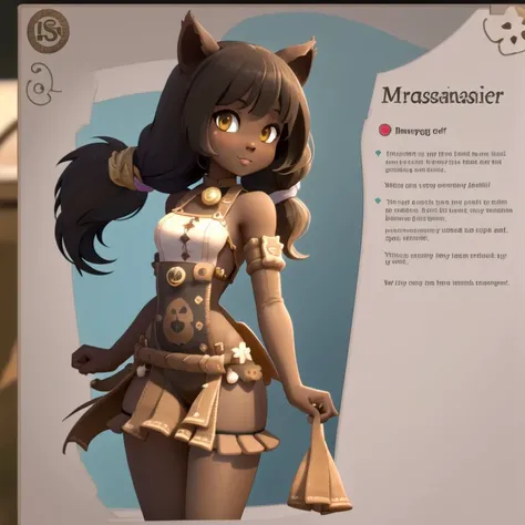 <lora:wakfu-eca> beautiful female catgirl, masterpiece, high detail