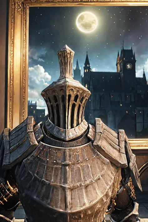 <lora:Havel_the_Rock:0.8> Havel_the_Rock, helm, mohawk, knight
masterpiece, best quality, absurdres, night, upper body, gothic architecture