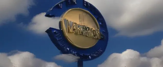 warner bros logo in the sky with clouds