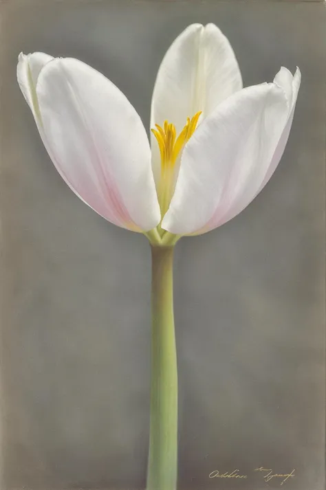 "tulip botanical, shot with hasselblad, photography, photorealism, ultrasharp details, ultradetailed, intricate, soft diffuse lights, by dorothea lange and horst p horst, aesthetic film grain, pastels colours"