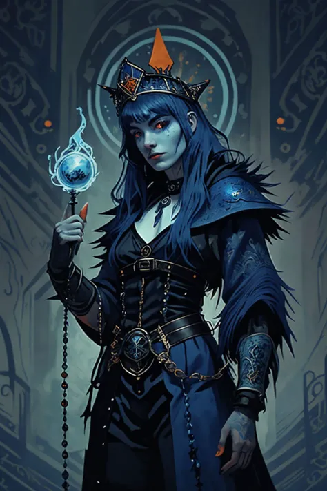 <lora:v1x0nstyl3:0.75> v1x0nstyl3, gorgeous intricate astral painterly color analog portrait, (sfw) irish 1girl, as a smug duchess, magical chest harness, gunmetal chastity belt, frightening coat of arms, brass occult crown, red-orange mystical runes,(ultramarine blue chaos glowing eyes:1.4),dark orange eerie leg armor, turquoise color tint, indoors in a astral temple in kingdom of god, ice,fire,fog,frost, a fairy tale in a astral age in a fantastical era, enigmatic mood, painterly color analog photo, epic character composition, sharp focus, subsurface scattering, f2, 35mm, film grain