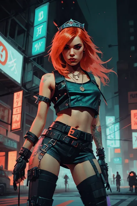 <lora:v1x0nstyl3:0.75> v1x0nstyl3, gorgeous intricate dystopian neon color raw photo, (sfw) romanian-sudanese 1girl, as a shy fembot,  leather mystical breastplate,  copper armored hot pants,  kevlar damaged bat wings, neon green colored ethereal crown, neon red colored magical gloves,scarlet storied runes, bronze fog, (unreal dystopian, stranded on a bizarre planet, hot magenta fog, red & dark slate gray, neon purple colored sky), bold candid pose, dystopian pastel punk, light blue and copper, barbie style, pin-up, neon color raw photo, epic character composition, sharp focus, subsurface scattering, f2, 35mm, film grain