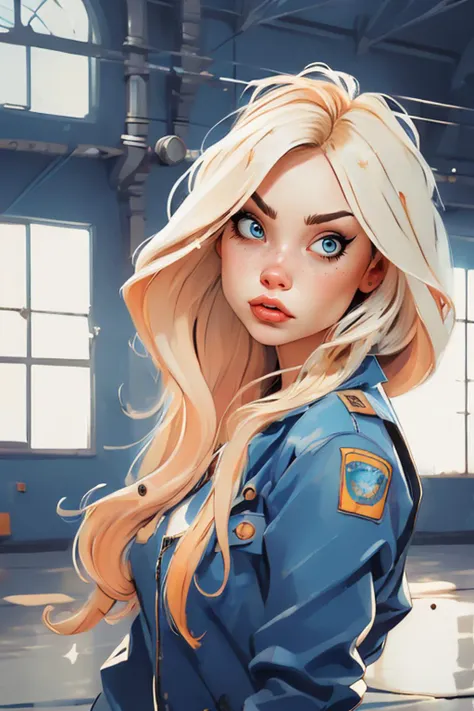 (highly detailed:1.3), masterpiece, best quality, extreme detail,  1girl, <lora:Sexy-German:0.7> blonde long hair, blue eyes ,tempting pose,working,
detailed,8k,unreal,professional lighting,
mechanic clothes,
empty hangar,indoor,depth of field,bokeh,photorealism,low light,
 <lora:v1x0nstyl3:0.8> v1x0nstyl3,