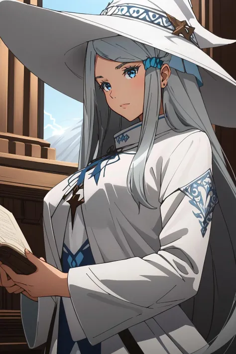 (masterpiece, best quality), intricate details,
1girl, <lora:1654436972649886904:0.8> nayuta kani (a sister's all you need), silver-gray hair, hair ornament, blue eyes,
<lora:edgWhiteMage_MINI:0.8> edgWHM, white mage robe, white mage hat, arcane ritual, magic academy, casting a spell, lightning, blue lighting,