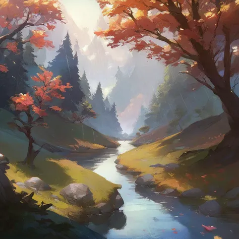 score_9,score_8_up,score_7_up,score_6_up,
forest background with a river, clear rainy clouds