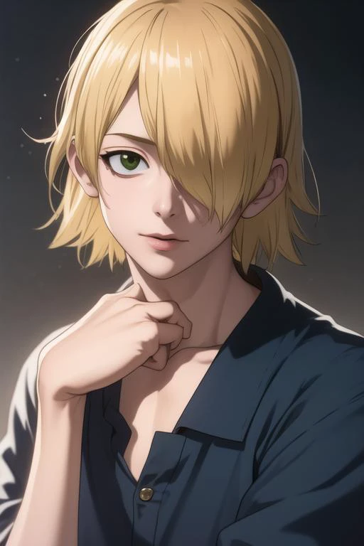masterpiece, best quality, high quality, 1boy, solo, male focus, looking at viewer, upper body, <lora:ginro:0.76>, ginro, blonde hair, <lora:Realism-10:0.25>, Realism