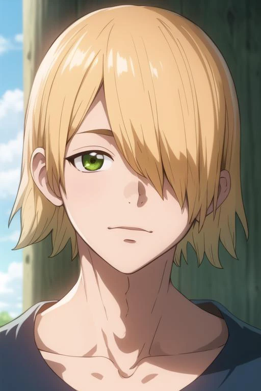 masterpiece, best quality, high quality, 1boy, solo, male focus, looking at viewer, upper body, <lora:ginro:0.84>, ginro, blonde hair,