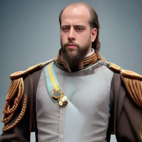 cinematic film still  <lora:roca:0.9> 1 man, (blue eyes) ,semi-bald,hd,heroic military heroe,epic scene,sharpen edge,white beard,short hair,serious eyes, upperbody,(argentine military suit with gold details and medals:1.4),in battle field, (rim lighting:1.4), looking at camera, (texture skin:1.4), octane render,professional photographer,4k <lora:lcm-lora-sdv1-5:1>,40years old, high contrast,(nature background:1.4), unreal engine,dynamic pose,white skin,gigachad
 . shallow depth of field, vignette, highly detailed, high budget Hollywood movie, bokeh, cinemascope, moody, epic, gorgeous, film grain, grainy