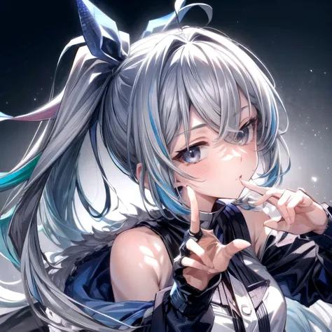 masterpiece,best quality,highres,ultra-detailed,bbmilim,long hair,twintails,ahoge,hair bow,(correct fingers) <lora:add_detail:1> <lora:Char-HonkaiSR-Silver_Wolf:1>,good fingers,five fingers