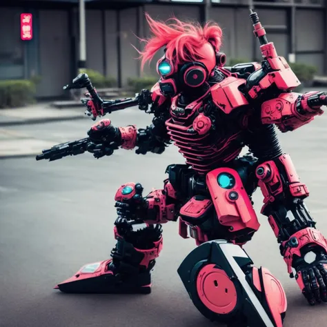 action shot, establishing, (TokyoRobots:1) (InkPunk:1)