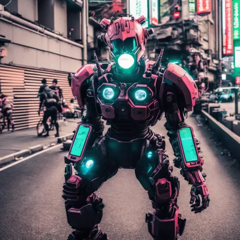 action shot, establishing, (TokyoRobots:1) (InkPunk:1)