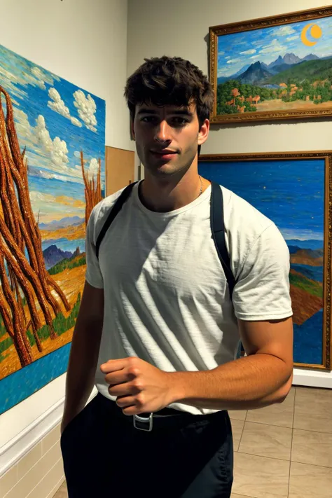 30 year old, college hunk, <lora:darelljones:0.8>, darelljones, realistic, upper_body, (masterpiece, best quality:1.2), natural light, 4k official art, unity 8k wallpaper, ultra detailed, beautiful and aesthetic, ultra realistic, best quality, 1man, handsome, caucasian male, college background, professor teaching to class, math class, school,, (masterpiece,best quality:1.5)