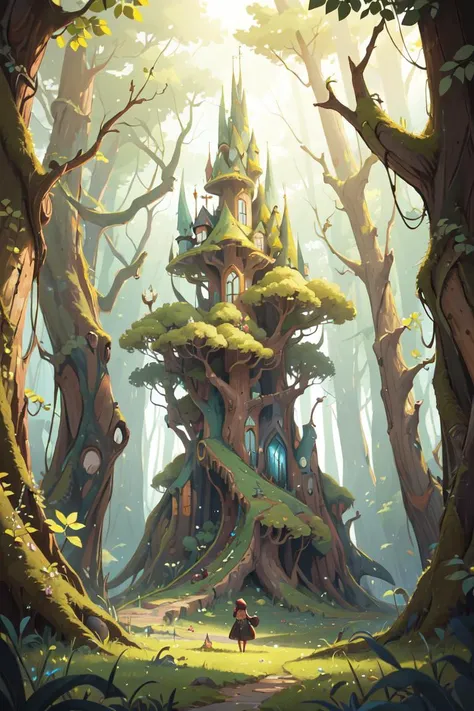 (masterpiece:1.1), (best quality:1.1),1girl ,detailed forest fantasy surreal (art by Alan Kenny ), scenery, <lora:GoodHands-vanilla:1>,