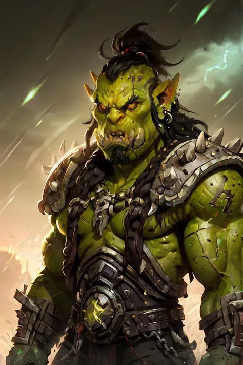 Portrait of an orc warrior wearing suit and tie,Blizzard Entertainment,detailed skin,skin blemishes,Warcraft,lighting should be warm and inviting,casting a soft glow and highlighting the rich colors of his flesh,background cinematic Hollywood movie style,light depth of field,vignette,highly detailed,high budget,bokeh,widescreen,moody,epic,film grain,grainy,,<lora:wangwei:0.7>,Wang Wei, <lora:GoodHands-beta2:0.8>,