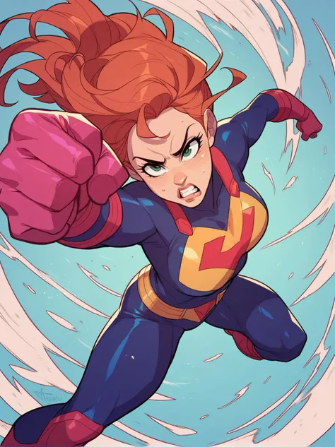 score_9, score_8_up, score_7_up, score_6_up, <lora:tendertroupe_v0.1-pony:1>
1girl, bodysuit, superhero, fighting stance