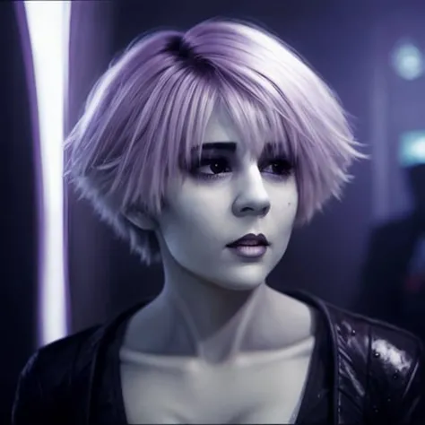 ((DSLR Photo)), ((realistic))), ChianaFarscape, crying, close-up, Office, horror scene, by greg rutkowski and gaston bussiere, vibrant lush neon lighting, beautiful volumetric-lighting-style atmosphere, futuristic atmosphere, intricate, detailed, photorealistic imagery, artstation, a masterpiece by m.w. kaluta, yoji shinkawa <lora:ChianaFarscape:0.7>