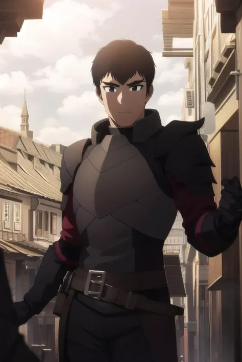 davion, <lora:davionv2-lora-nochekaiser:1>,
davion, short hair, black hair, dark skin, (black eyes:1.5), dark-skinned male,
BREAK gloves, black gloves, belt, armor, red armor,
BREAK looking at viewer,
BREAK outdoors,
BREAK <lyco:GoodHands-beta2:1>, (masterpiece:1.2), best quality, high resolution, unity 8k wallpaper, (illustration:0.8), (beautiful detailed eyes:1.6), extremely detailed face, perfect lighting, extremely detailed CG, (perfect hands, perfect anatomy),