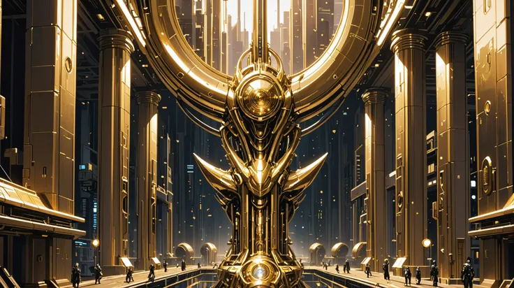 polished gold, amazing scifi arcology at the end of reality<lora:EnvyTempleOfRaXL01:1><lora:EnvyBetterHiresFixXL01:0:hr=1>