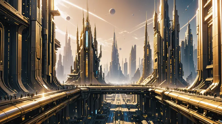 polished gold, a amazing scifi city edge of the universe, masterpiece<lora:EnvyTempleOfRaXL01:1><lora:EnvyBetterHiresFixXL01:0:hr=1>