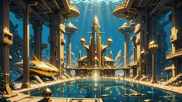 polished gold, underwater scifi town outside of time<lora:EnvyTempleOfRaXL01:1><lora:EnvyBetterHiresFixXL01:0:hr=1>