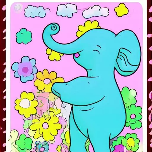 color-page elephant